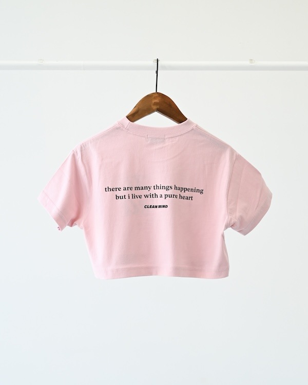【アンディニー】Clean Mind ショート Tシャツ / ピンク