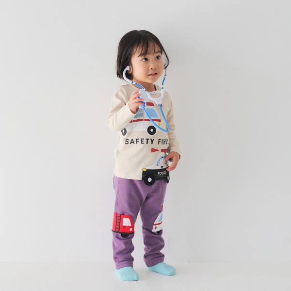【25FW】働く車 ロングパンツ / パープル