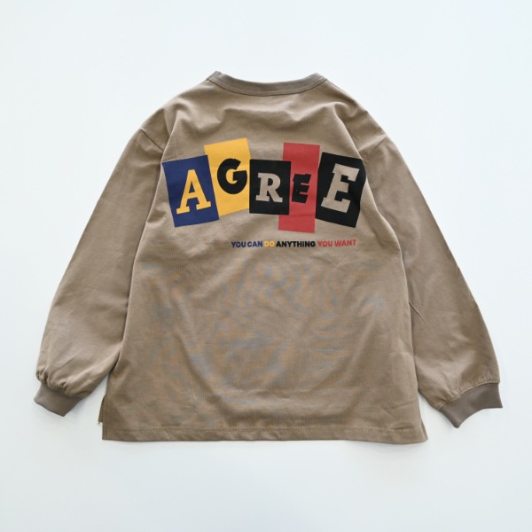 【25FW】AGREE ロングＴシャツ / ベージュ