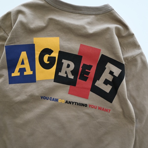 【25FW】AGREE ロングＴシャツ / ベージュ