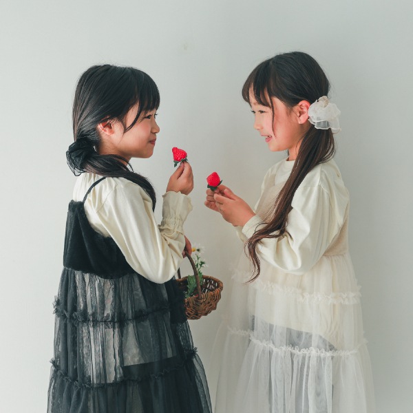 【25FW】ファー チュールワンピース / ブラック