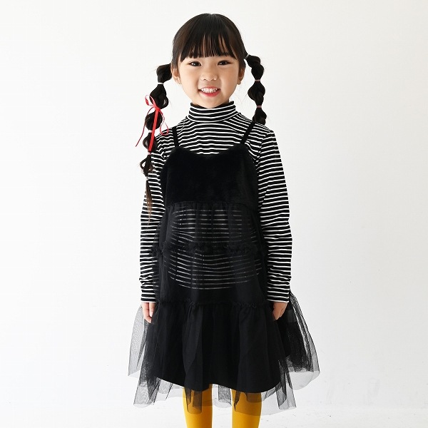 【25FW】ファー チュールワンピース / ブラック