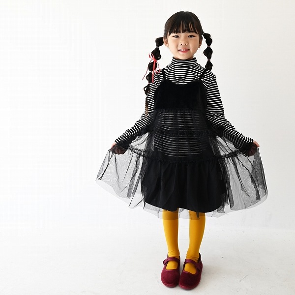 【25FW】ファー チュールワンピース / ブラック
