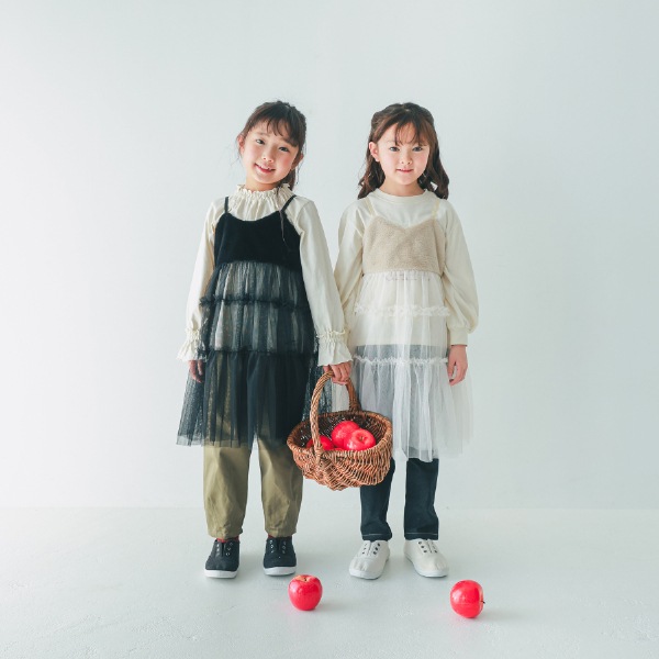 【25FW】ファー チュールワンピース / ブラック