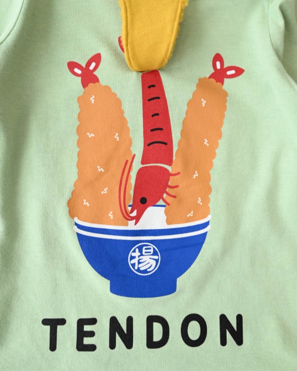 【チークルーム】メガ海老天ロングＴシャツ / グリーン