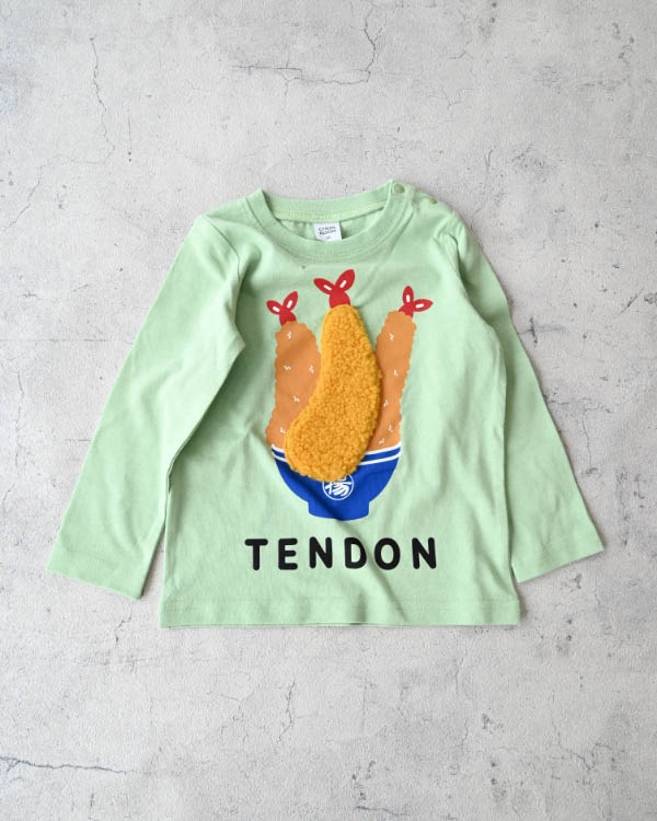 【チークルーム】メガ海老天ロングＴシャツ / グリーン