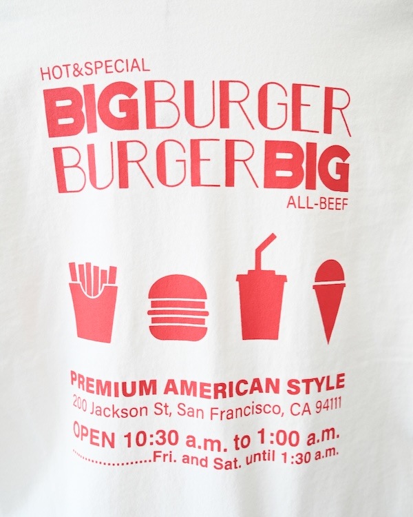 【ジェネレーター】BIG BURGER Tシャツ / ホワイト