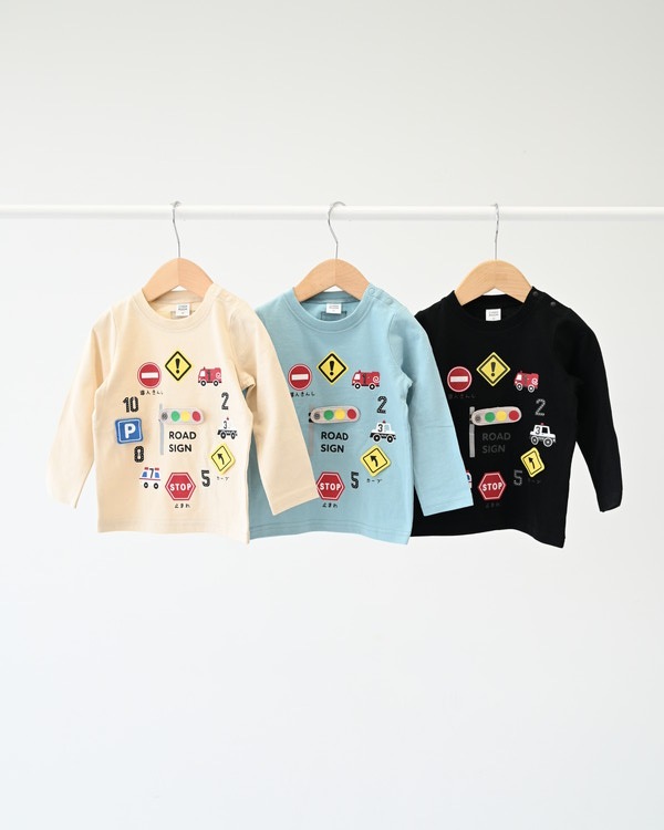 【チークルーム】信号機時計 ロングTシャツ / ブルー