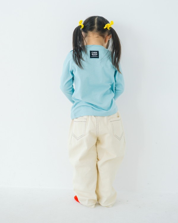 【チークルーム】信号機時計 ロングTシャツ / ブルー