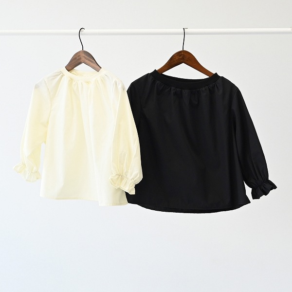 【25FW】ギャザーブラウス / ブラック
