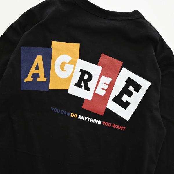 【25FW】AGREE ロングTシャツ / ブラック