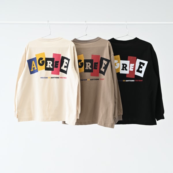 【25FW】AGREE ロングTシャツ / ブラック