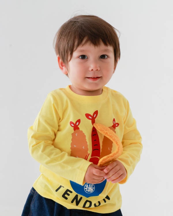 【26PS】メガ海老天ロングTシャツ / イエロー