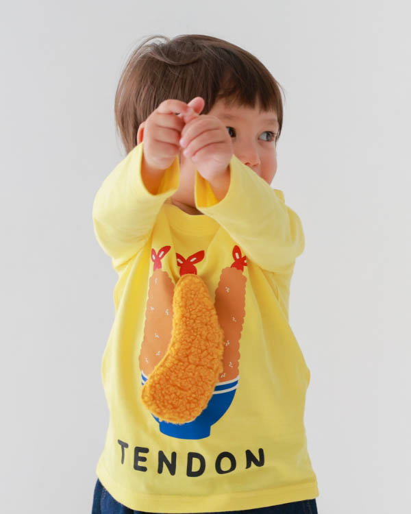 【26PS】メガ海老天ロングTシャツ / イエロー