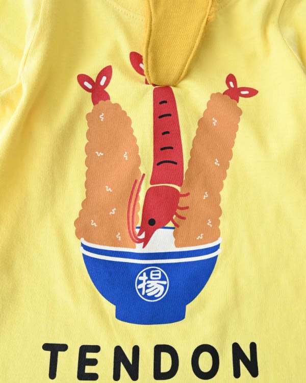 【26PS】メガ海老天ロングTシャツ / イエロー