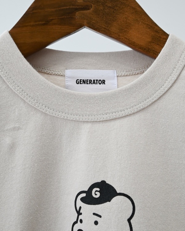 【ジェネレーター】G.BEAR L/S Tシャツ / ホワイト