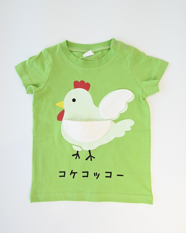 【チークルーム】コケコッコー Tシャツ / グリーン