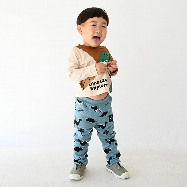 【25FW】恐竜 ロングパンツ / ブルー