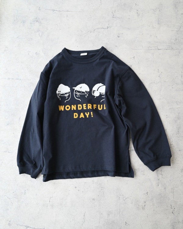 【ジーンズベー】WONDEFULロングTシャツ / ネイビー