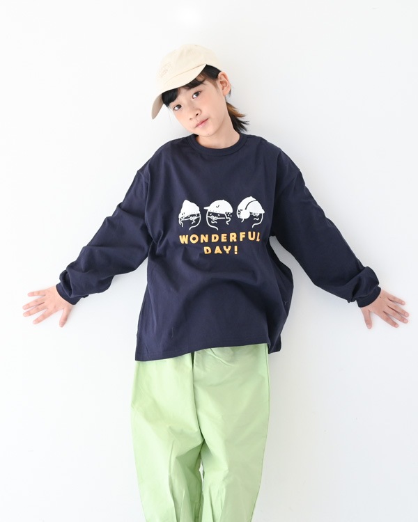 【ジーンズベー】WONDEFULロングTシャツ / ネイビー