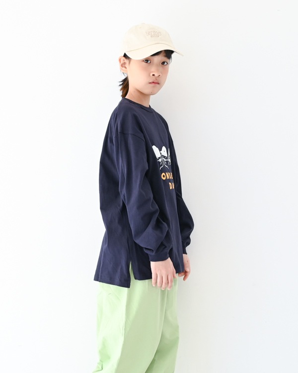 【ジーンズベー】WONDEFULロングTシャツ / ネイビー