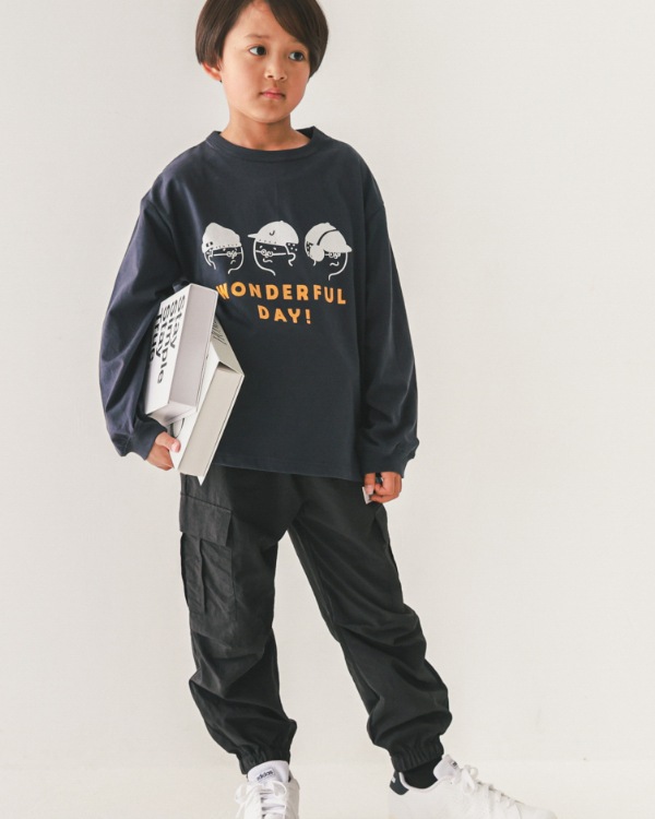 【ジーンズベー】WONDEFULロングTシャツ / ネイビー