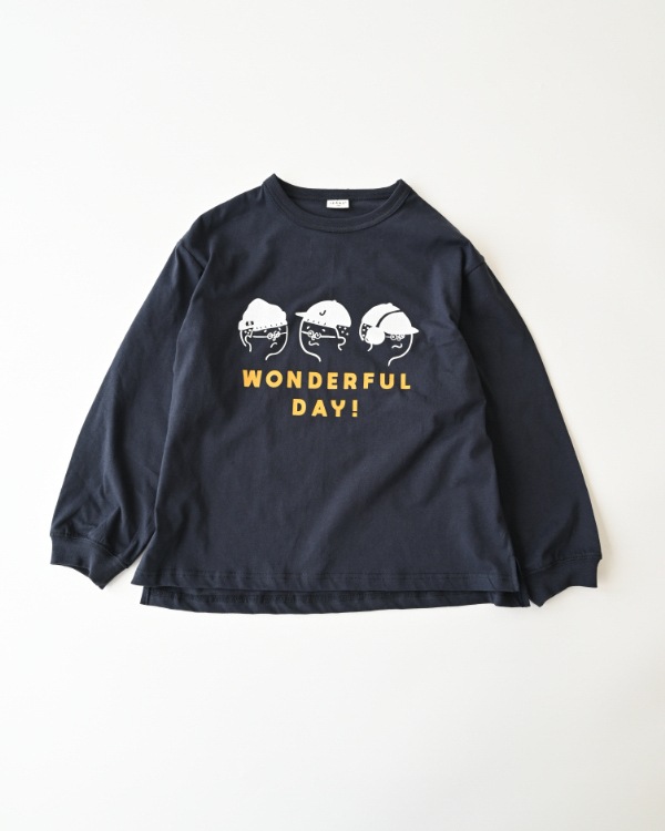 【ジーンズベー】WONDEFULロングTシャツ / ネイビー
