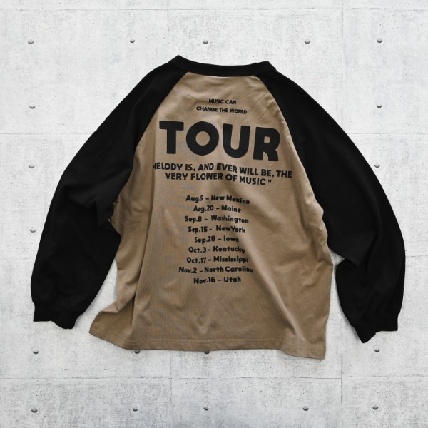 【25FW】NUMBER STUDIO ロングTシャツ / ベージュ