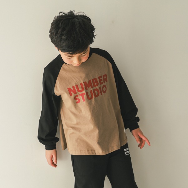 【25FW】NUMBER STUDIO ロングTシャツ / ベージュ
