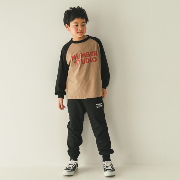 【25FW】NUMBER STUDIO ロングTシャツ / ベージュ