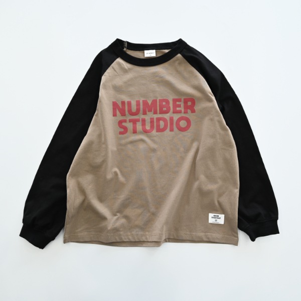 【25FW】NUMBER STUDIO ロングTシャツ / ベージュ