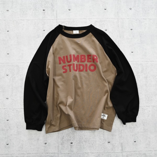 【25FW】NUMBER STUDIO ロングTシャツ / ベージュ