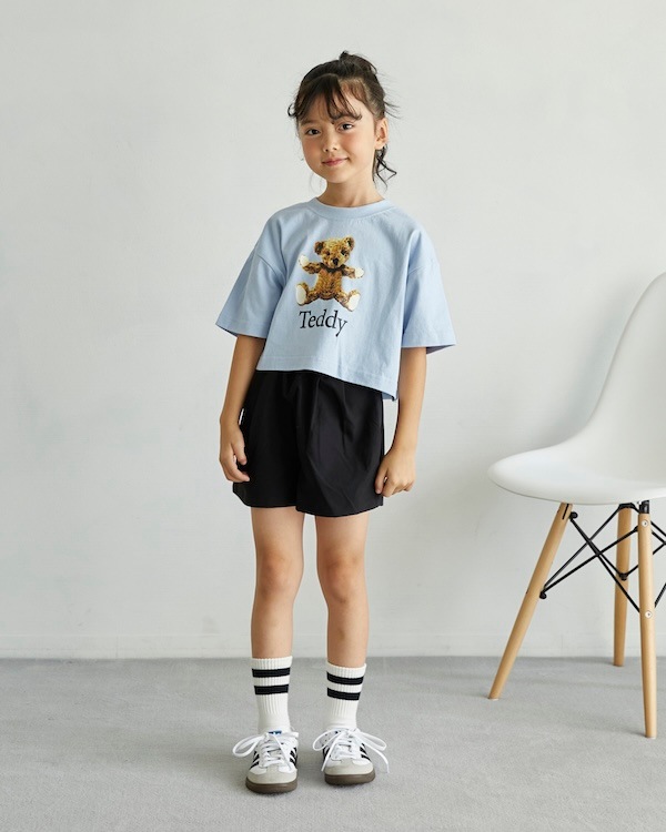 【アンディニー】Teddy ショート Tシャツ / サックス