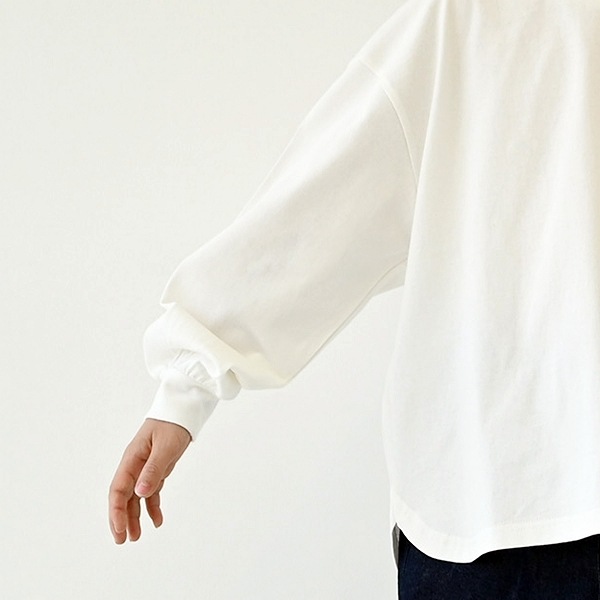 長袖 Tシャツ/ ホワイト