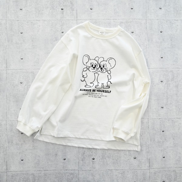 【25FW】MOUSE ロングＴシャツ / オフホワイト