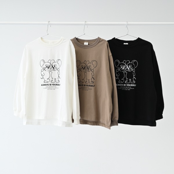 【25FW】MOUSE ロングＴシャツ / オフホワイト