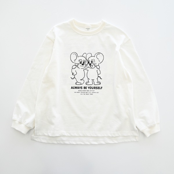 【25FW】MOUSE ロングＴシャツ / オフホワイト