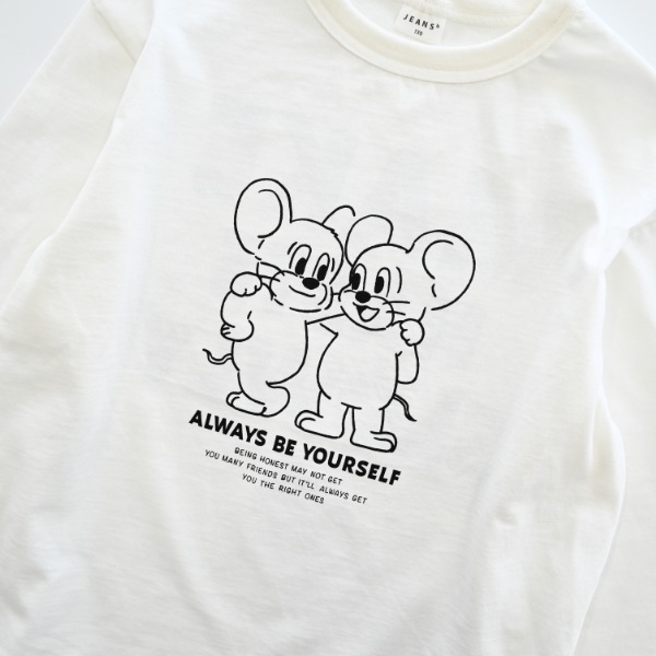 【25FW】MOUSE ロングＴシャツ / オフホワイト