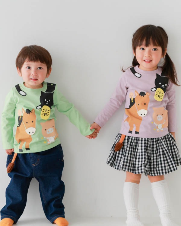 【26PS】ことわざロングＴシャツ / ラベンダー