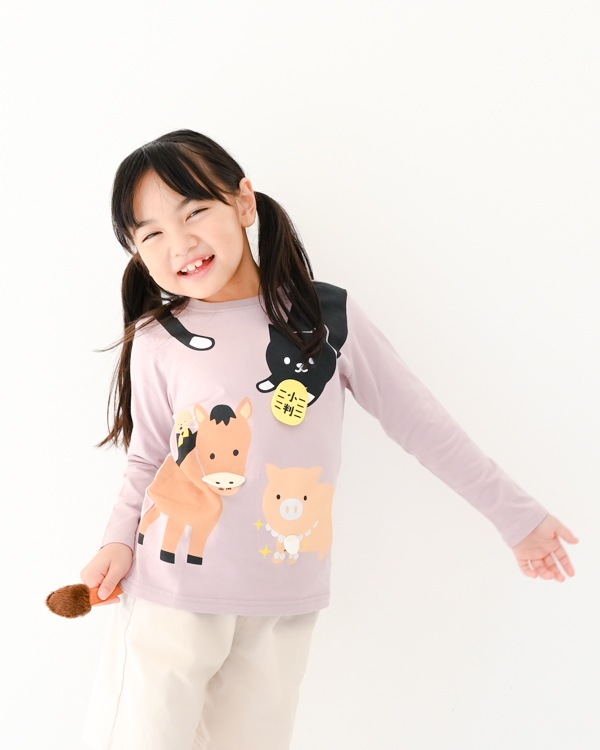 【チークルーム】ことわざロングTシャツ / ラベンダー