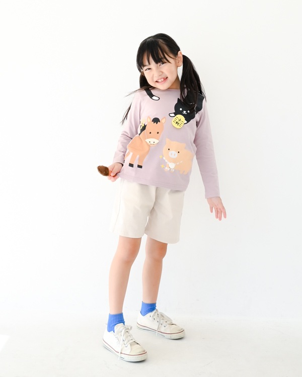 【チークルーム】ことわざロングTシャツ / ラベンダー