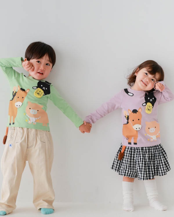 【26PS】ことわざロングＴシャツ / ラベンダー