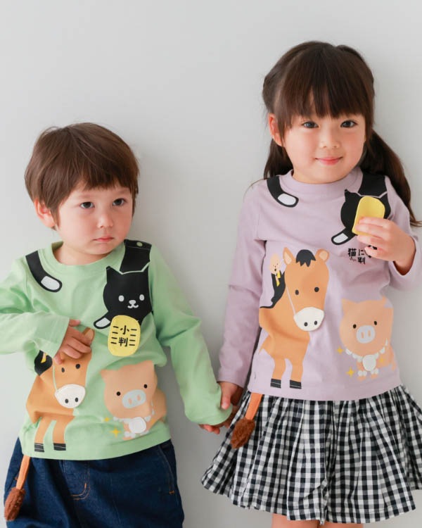 【26PS】ことわざロングＴシャツ / ラベンダー