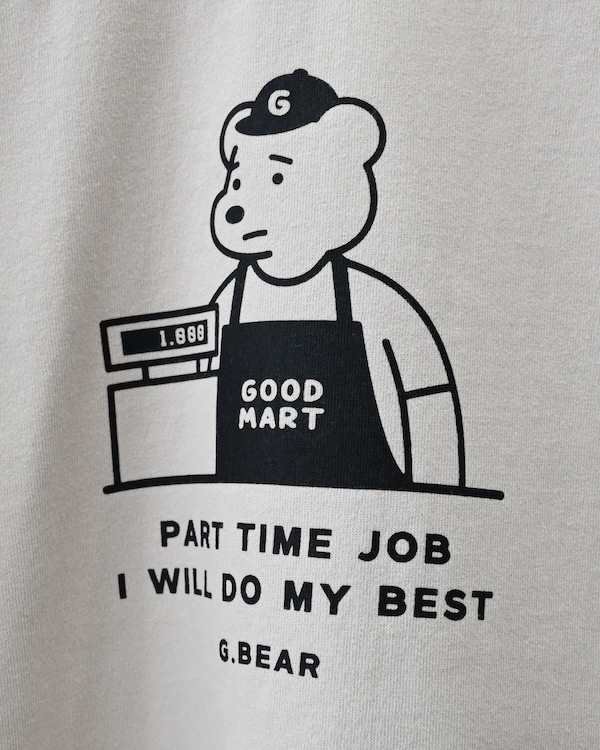 【ジェネレーター】G.BEAR L/S Tシャツ / ホワイト