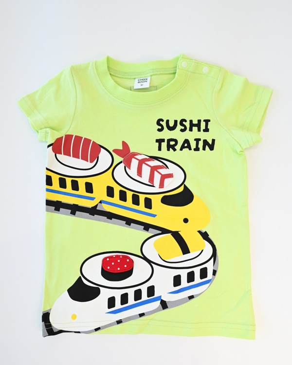 【26SS】新幹線お寿司 Tシャツ / ライトグリーン