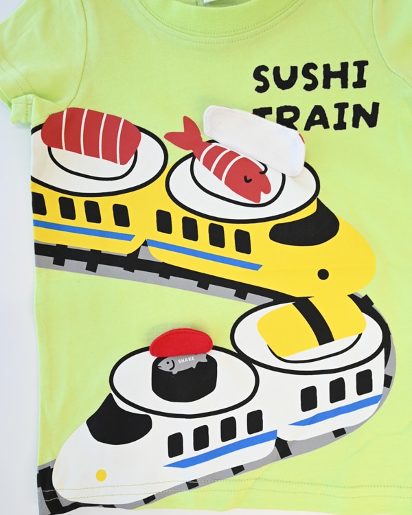 【26SS】新幹線お寿司 Tシャツ / ライトグリーン