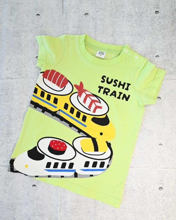【26SS】新幹線お寿司 Tシャツ / ライトグリーン