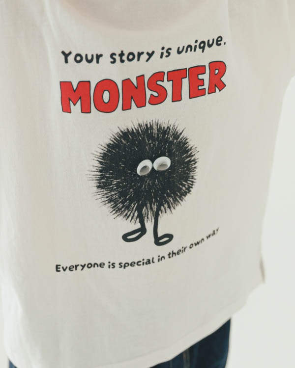 【ニコフラート】キョロキョロ Tシャツ / オフホワイト