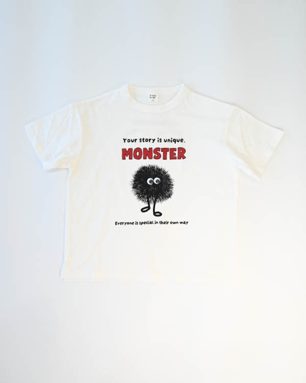 【ニコフラート】キョロキョロ Tシャツ / オフホワイト