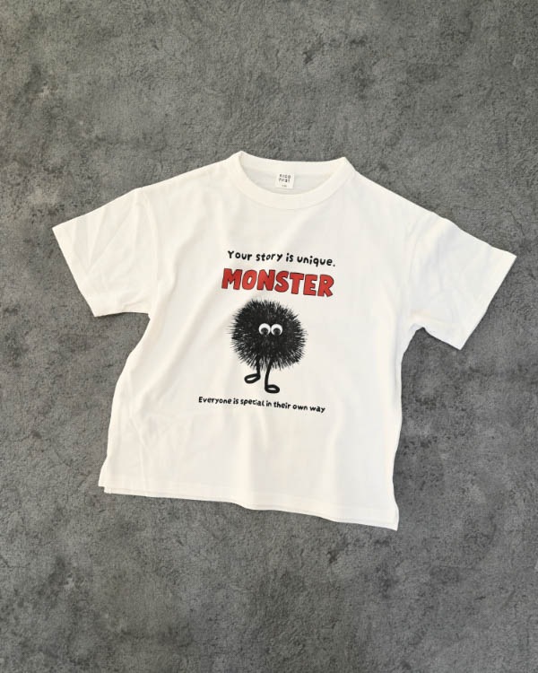 【ニコフラート】キョロキョロ Tシャツ / オフホワイト